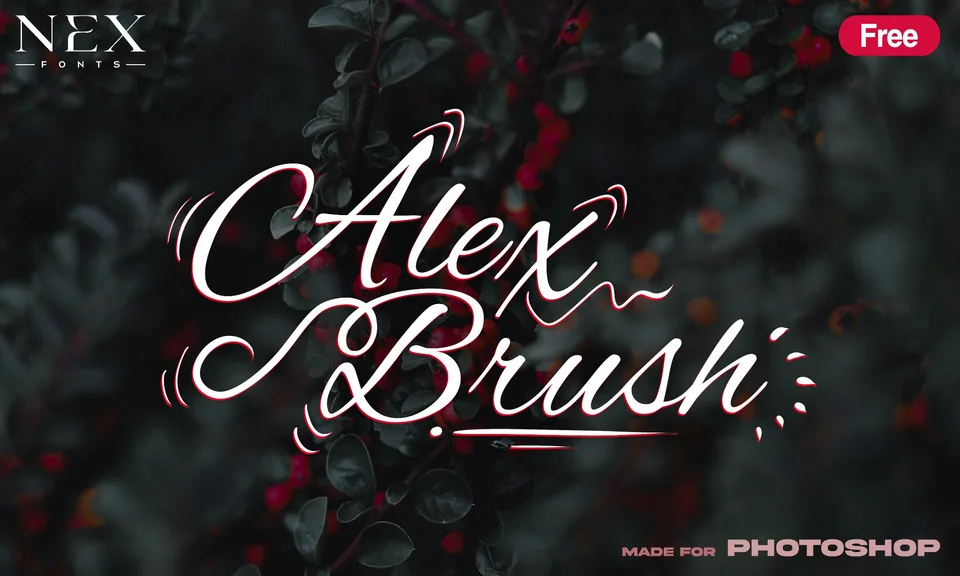 Alex Brush font preview