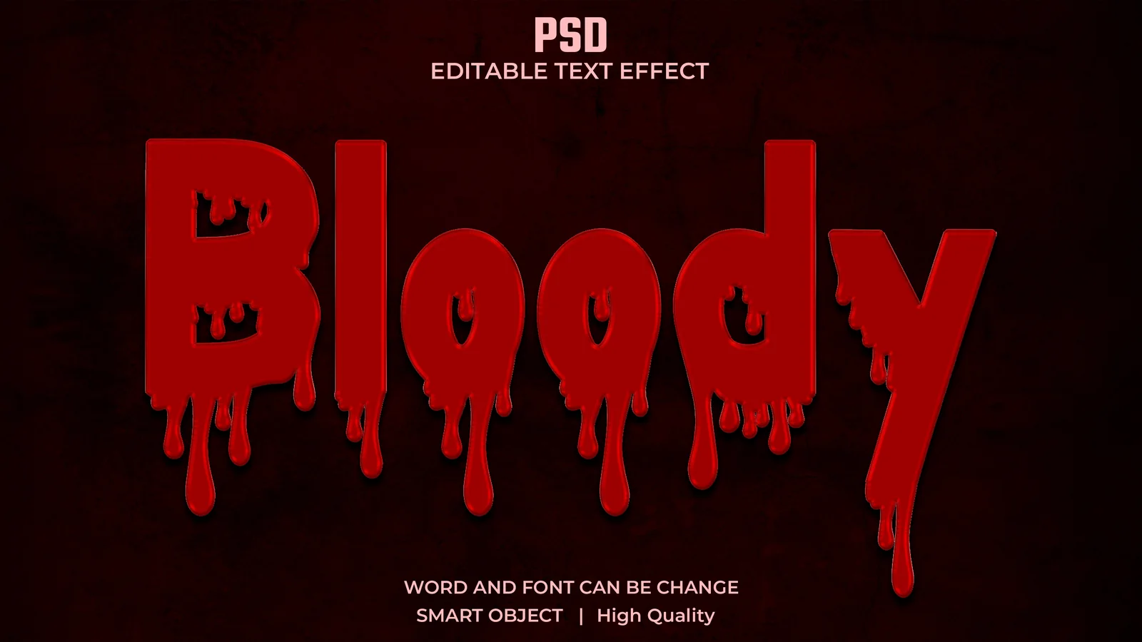 Bloody Dripping Text Effect preview