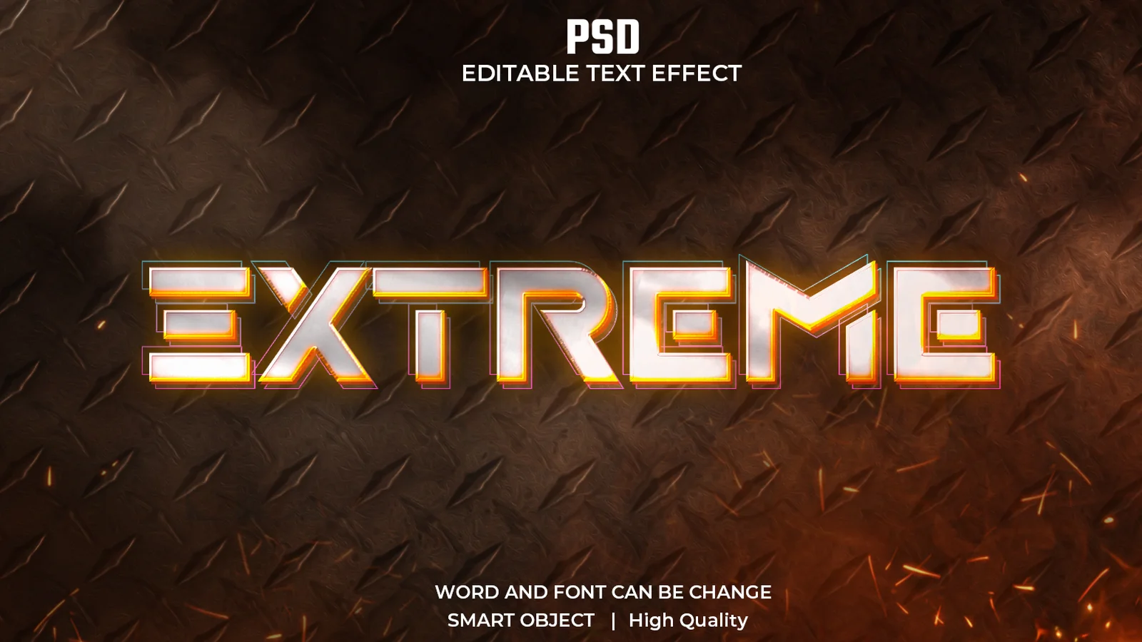 Fire Steel Text Effect preview