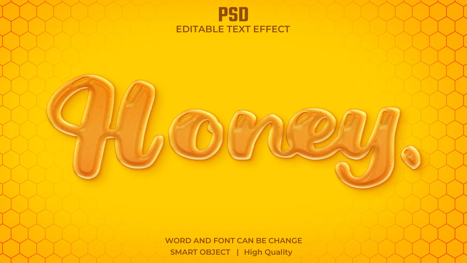 Glossy Honey Text Effect preview